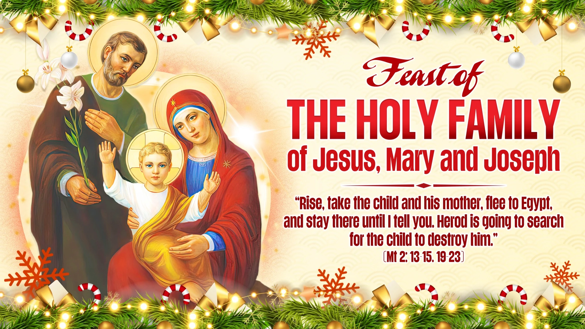 Lễ Kính Thánh Gia Thất – Thánh Giuse, Đức Maria và Chúa Hài Đồng Giêsu