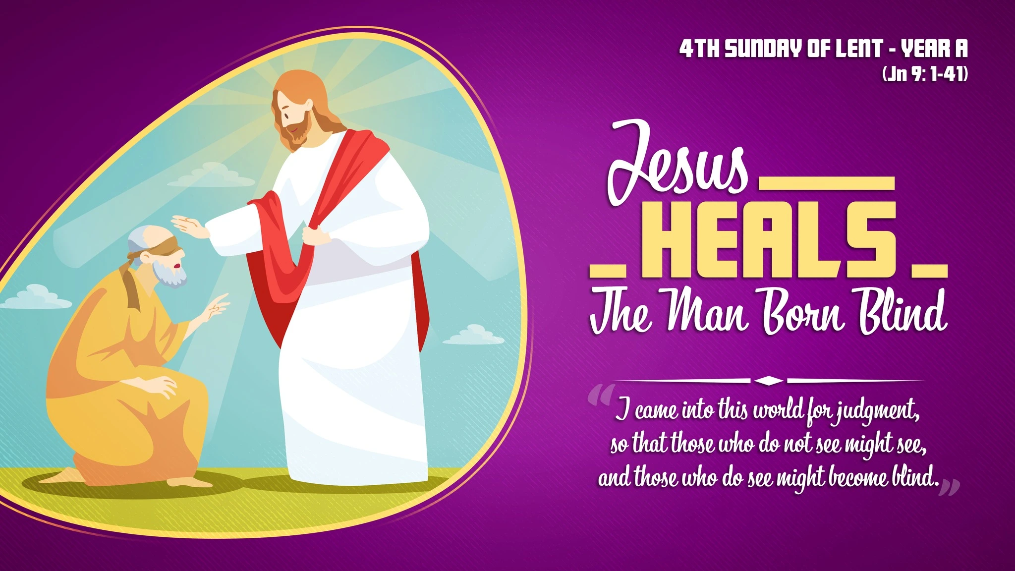 Chúa Giêsu chữa lành người mù từ thuở mới sinh tại hồ Silôê