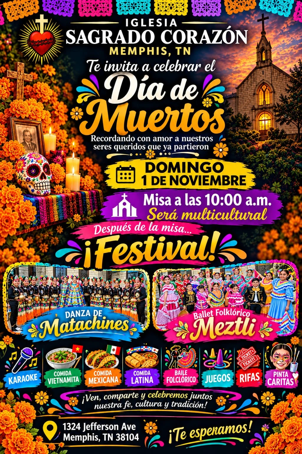 Día de Muertos 2026 - Iglesia Sagrado Corazón